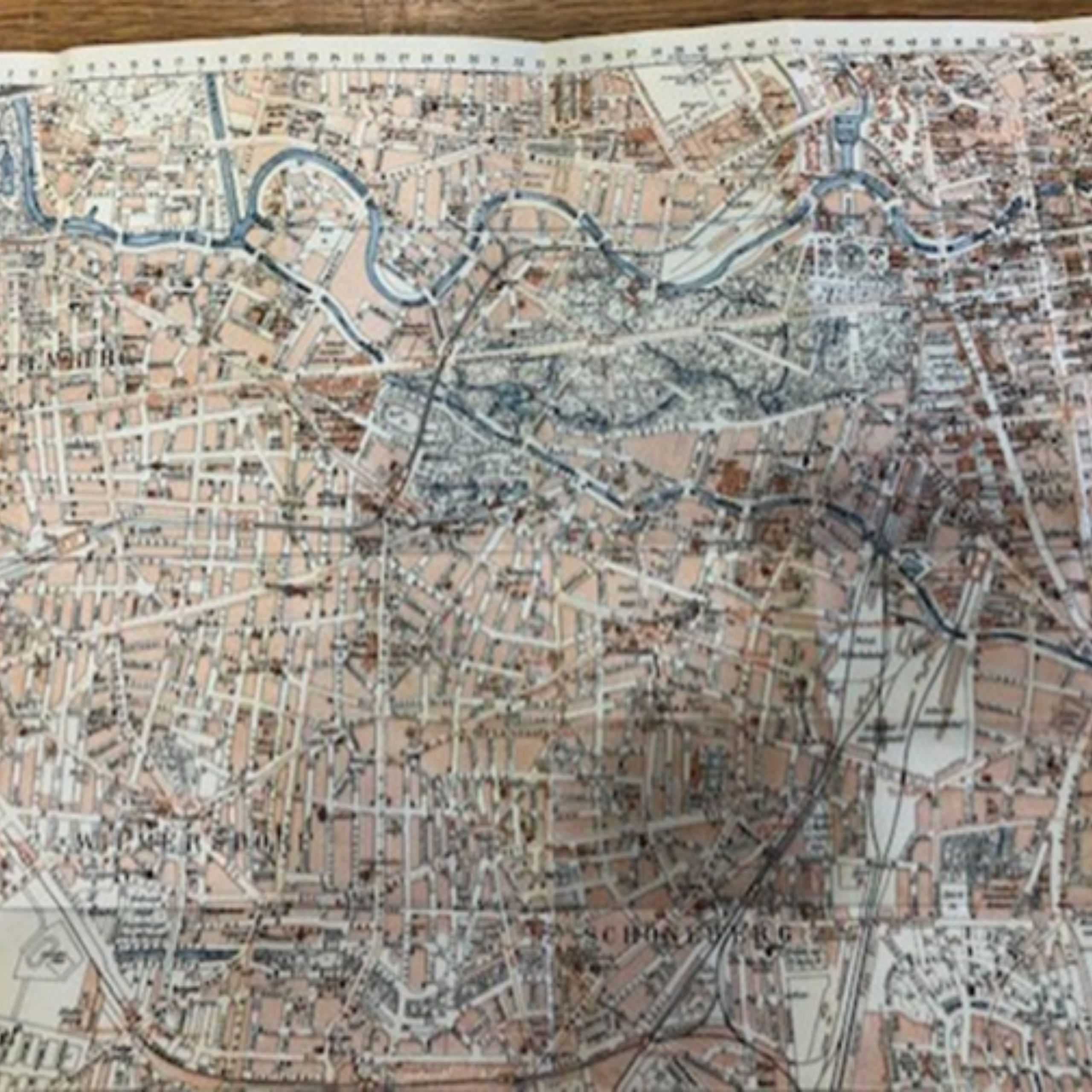 Image of a historic map of Berlin.