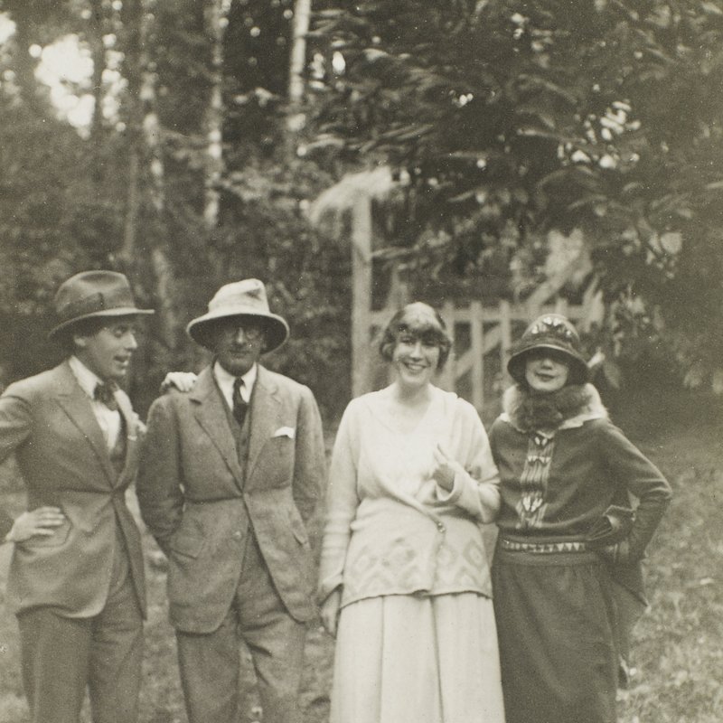 Einar and Gerda Wegener with friends (possibly Poul and Vibeka Knudsen) In Copyright, used with permission